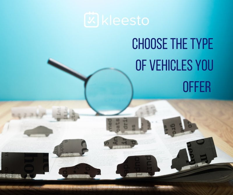 Choose the type of vehicles you offer 
