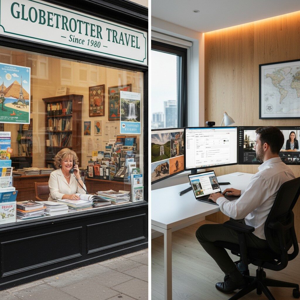 Traditional vs modern travel business models for selling vacation packages