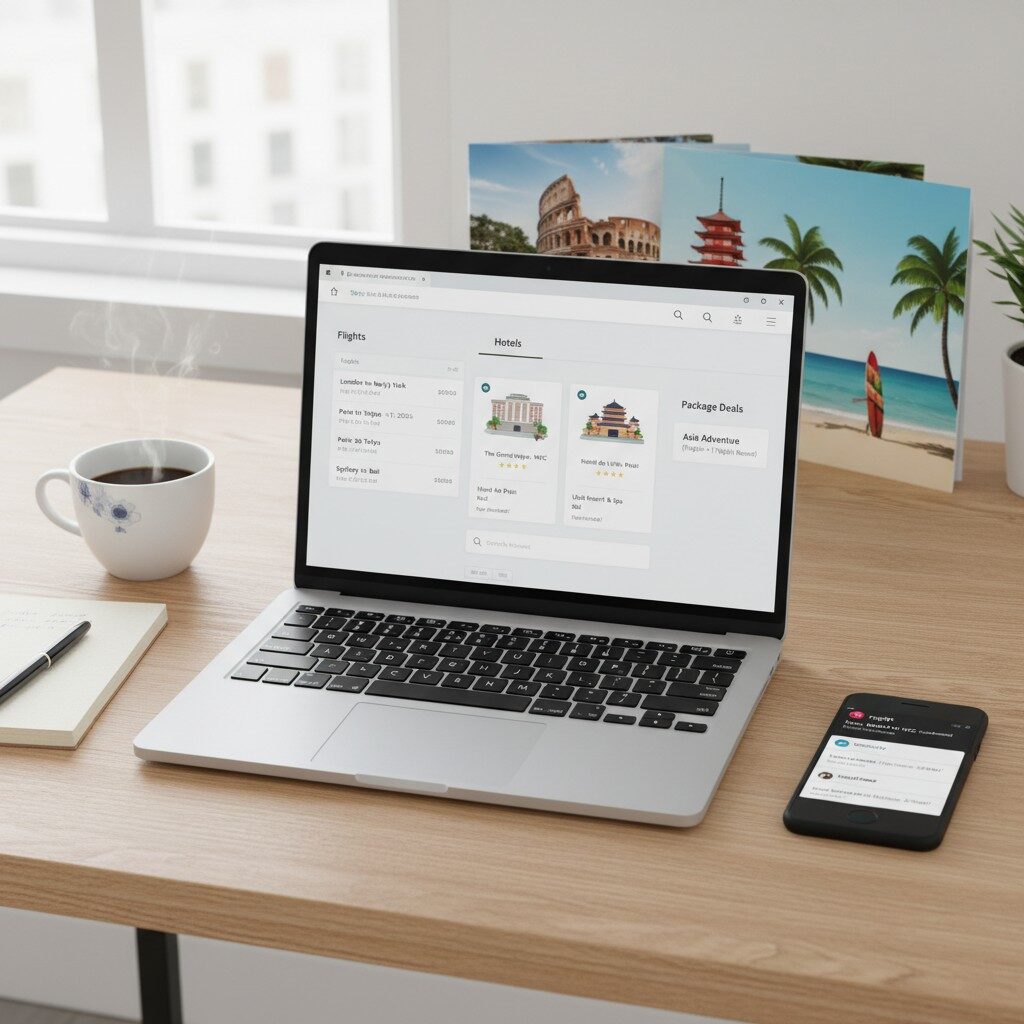 Digital booking technology tools for agents selling vacation packages