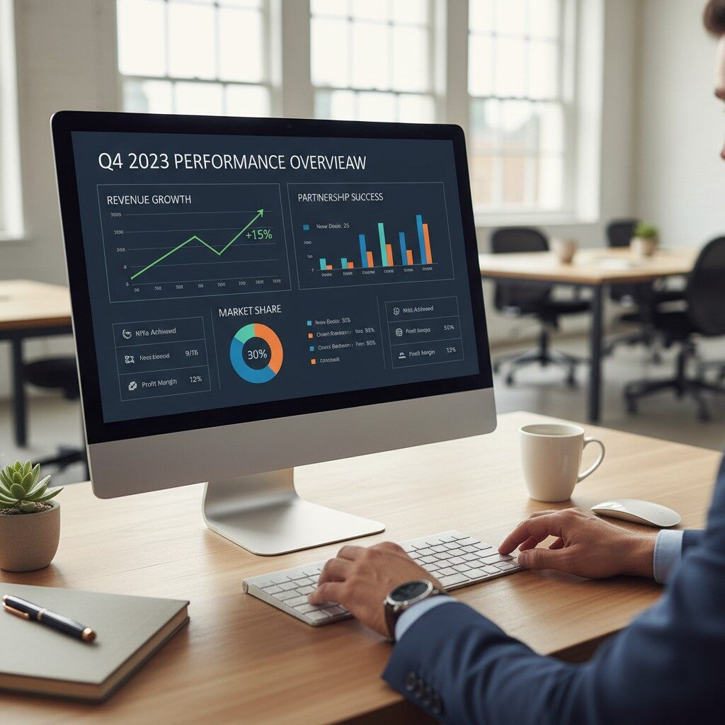 Performance metrics dashboard measuring success of how to partner with tour operators initiatives